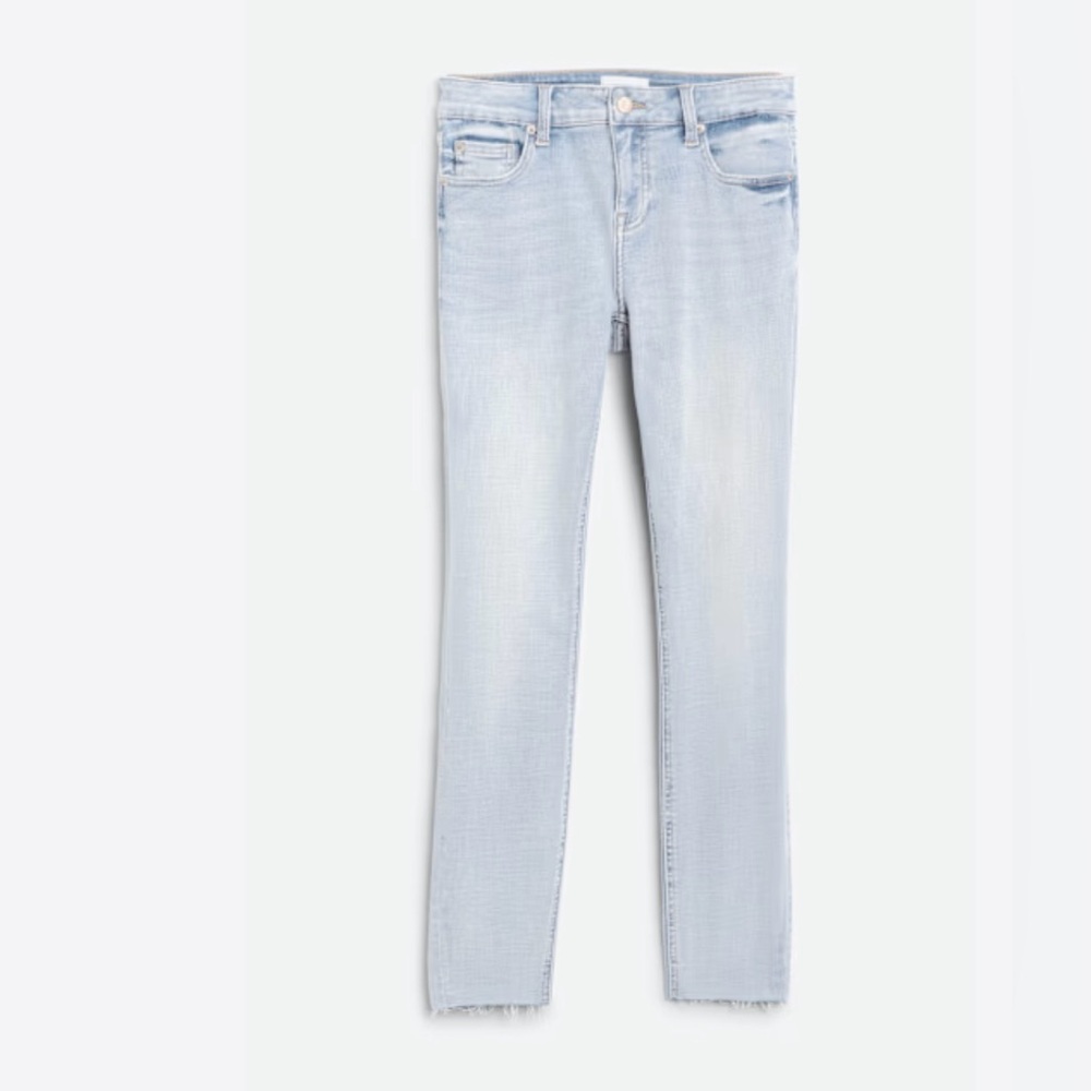 Pistola Skinny Scissor Cut Hem Light Blue Denim Jeans
